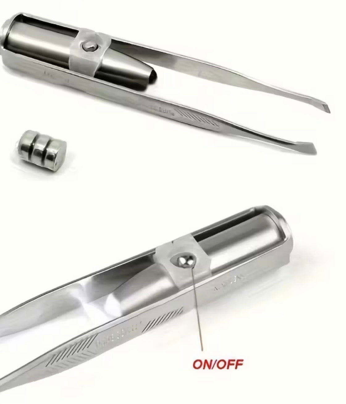 STAINLESS STEEL PRECISION ILLUMINATION TWEEZERS