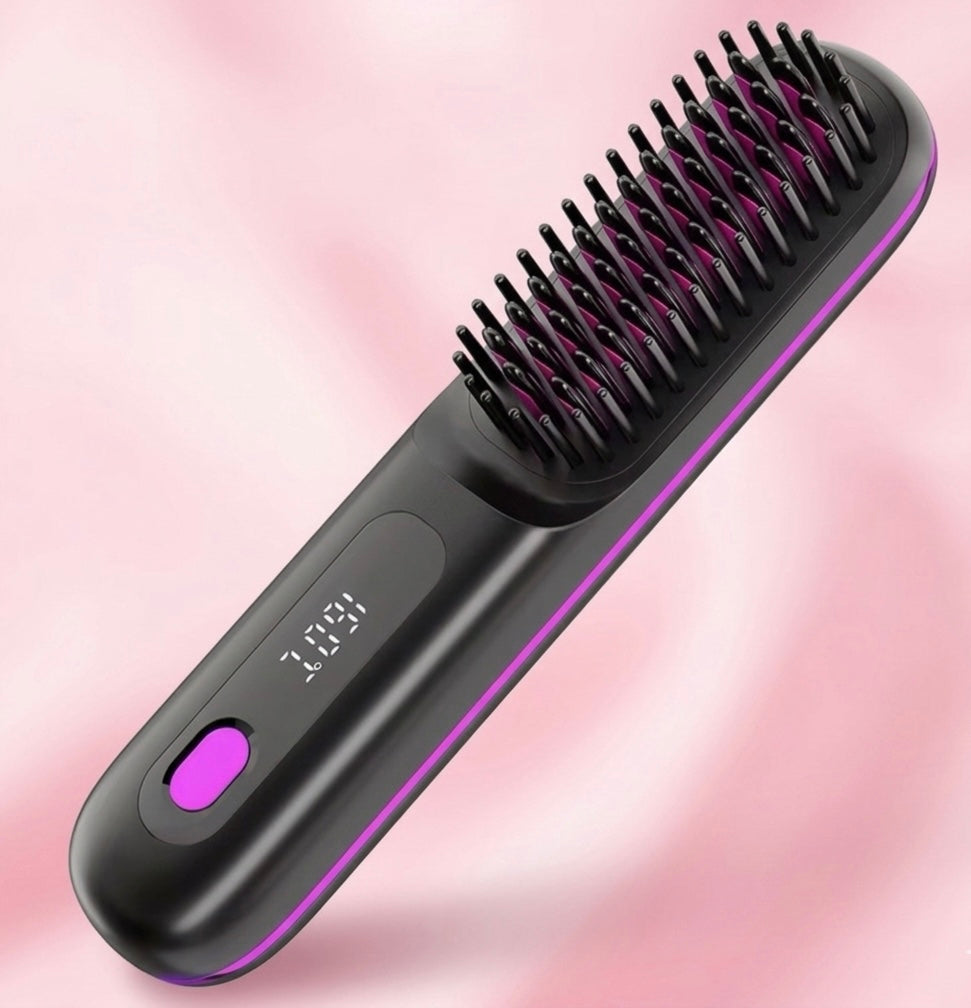 The Beau's Premium Portable Cordless Hair Straightener Brush