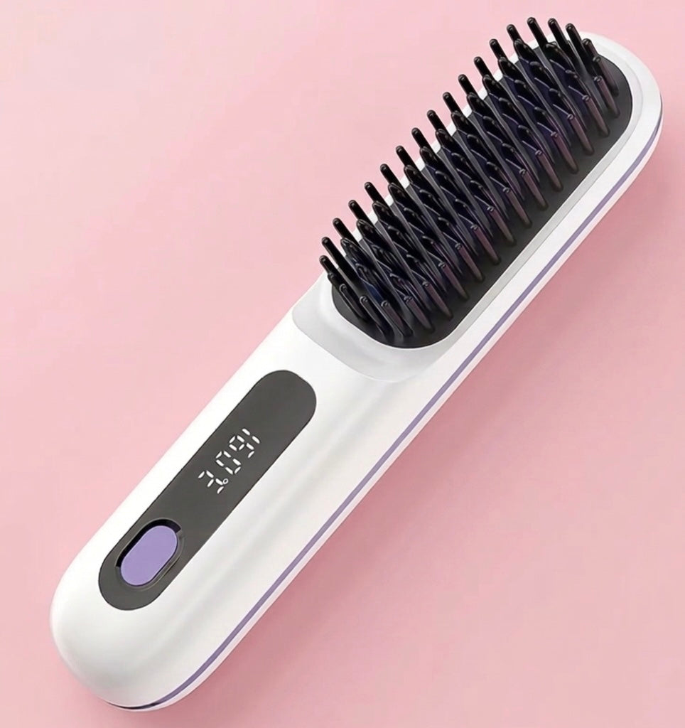 The Beau's Premium Portable Cordless Hair Straightener Brush