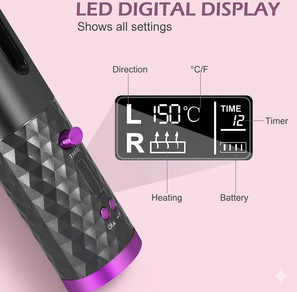 The Beau's Cordless Automatic Hair curler